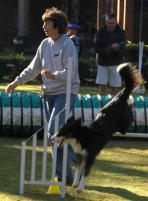 Ursula McKinlay and her B Collie