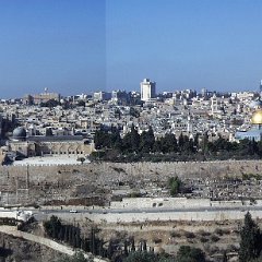 Jerusalem view from Mt of Olives Panorama View of Jerusalem from the Mount of Olives