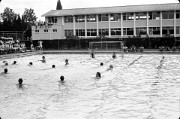 Pool water polo. Facing E-Block, Science, Physics, Chemistry